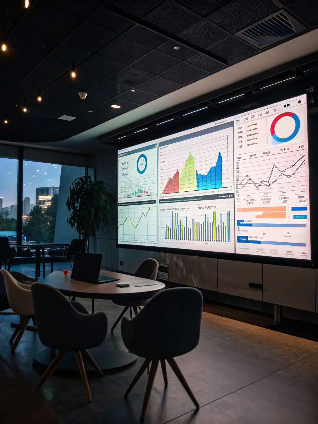 A visually appealing dashboard of a branded automation system, displaying key metrics and streamlined workflows, used in the Featured Services section of ConnectWorks.