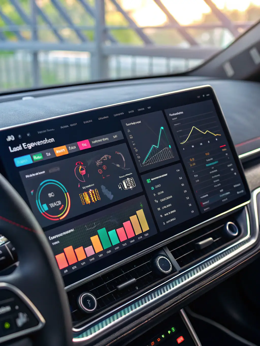 A secure data analytics platform visualizing lead generation metrics and insights, showcasing data-driven decision-making, used in the Featured Services section of ConnectWorks.